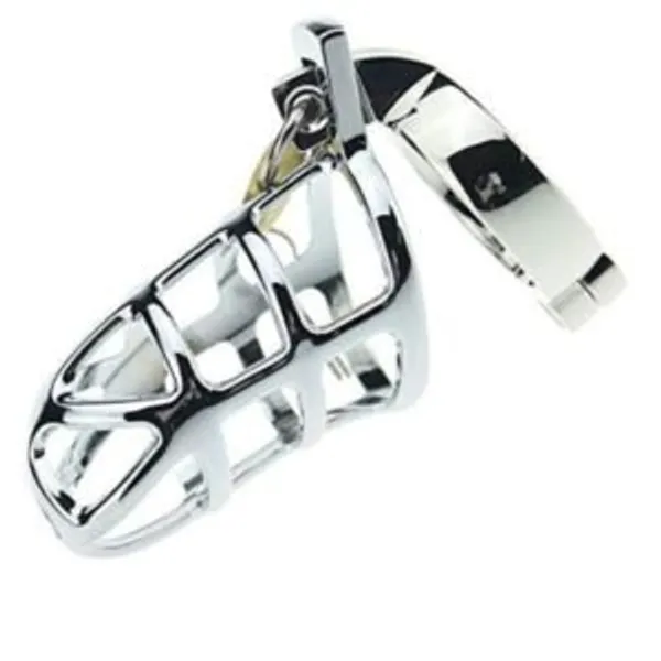 Lovemehoney_Male_Cage_Chastity_Device_With_Lock_Beginner_Stainless_Steel_Bondage_Cock_Cage_For_Men_50mm_Silver