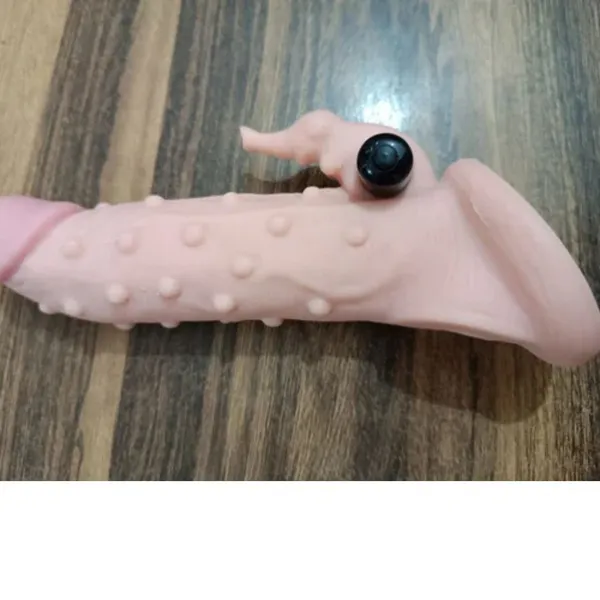 Lovemehoney_Dotted_Reusable_Condom_With_Vibration_Soft_Stretchable_Long_Lasting