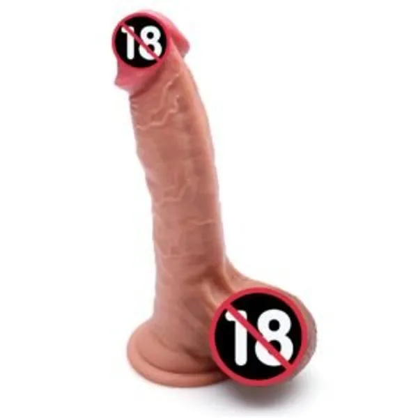 Lovemehoney_Realistic_8_3_Inch_Double_Layer_Silicone_Massager_With_Suction_Base_Skin_Tone