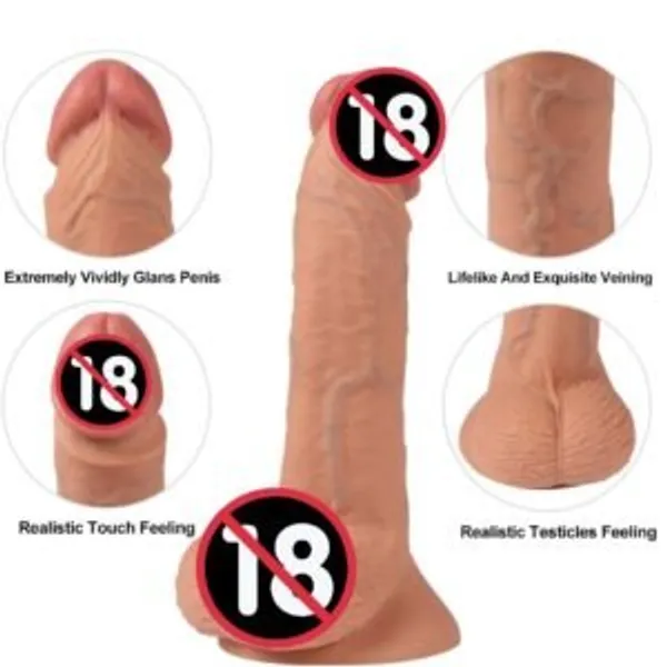 Lovemehoney_Realistic_8_3_Inch_Double_Layer_Silicone_Massager_With_Suction_Base_Skin_Tone