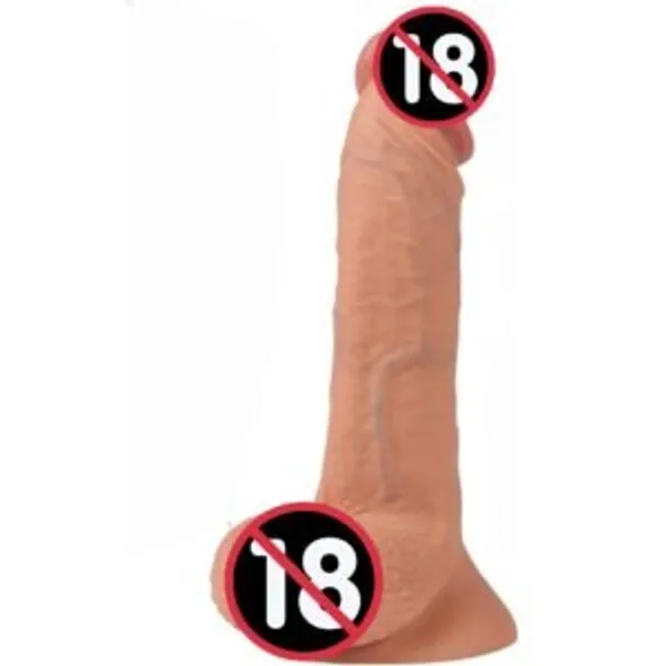 Lovemehoney_Realistic_8_3_Inch_Double_Layer_Silicone_Massager_With_Suction_Base_Skin_Tone