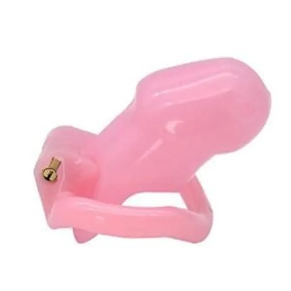 Mastibazar_Male_Chastity_Device_Short_Cage_Pink_18_Adults_Only_Magiclock_Padlock_Free_System