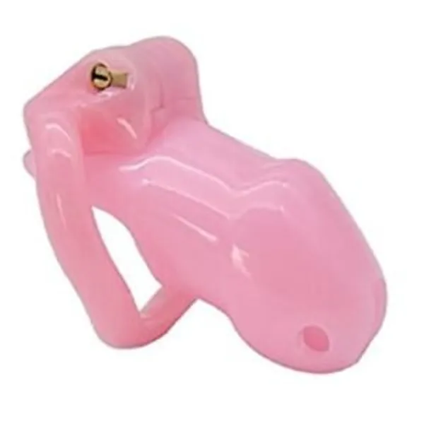 Mastibazar_Male_Chastity_Device_Short_Cage_Pink_18_Adults_Only_Magiclock_Padlock_Free_System