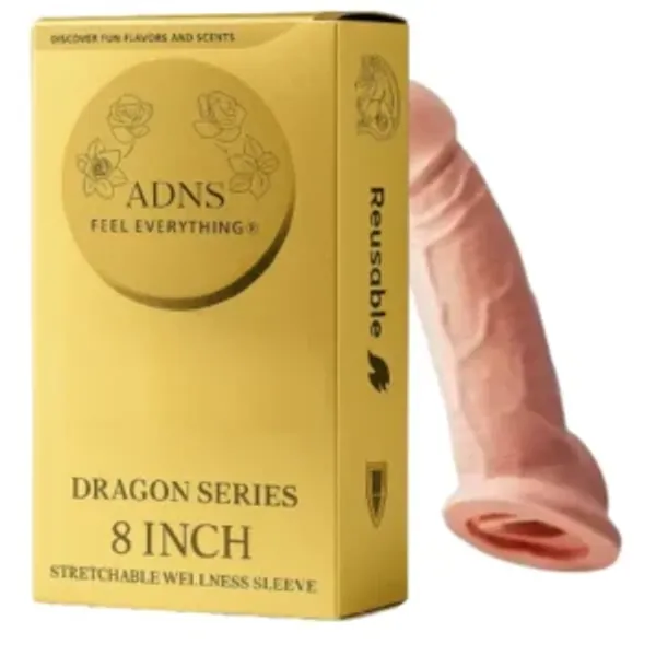 Lovemehoney_Reusable_Silicone_Condom_8_Inch_Extra_Pleasure_Durable_Skin_Safe