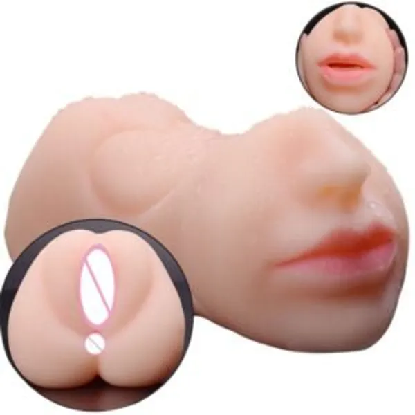 Lovemehoney_3_In_1_Dual_Channel_Comfort_Cup_Mouth_Vaginal_Anal_Texture_Soft_Silicone_Sleeve