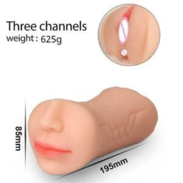 Lovemehoney_3_In_1_Dual_Channel_Comfort_Cup_Mouth_Vaginal_Anal_Texture_Soft_Silicone_Sleeve