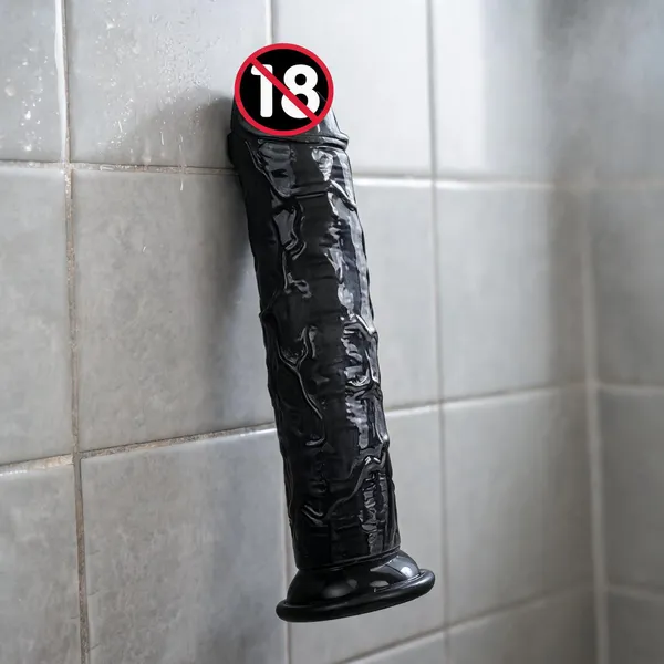Lovemehoney_7_7_Inch_Black_Realistic_Pleasure_Toy_With_Suction_Cup_For_Women