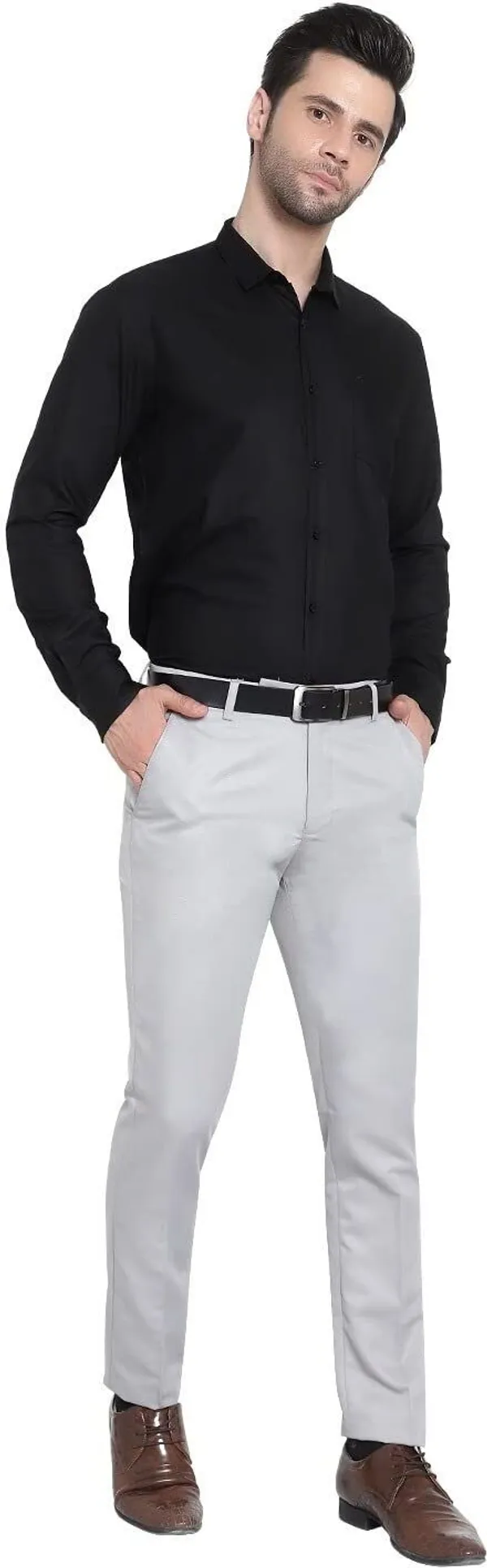 BRDFASHION_Slim_Fit_Men_Silver_Trousers_()