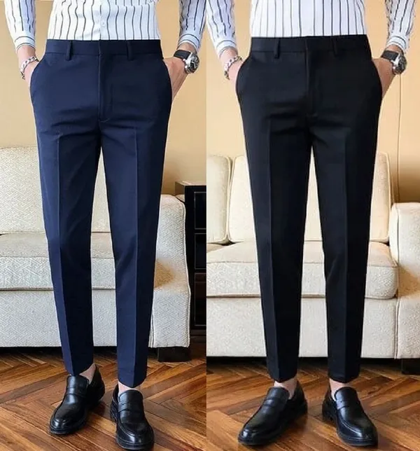 BRDFASHION_Slim_Fit_Men_Black,_Blue_Trousers_()
