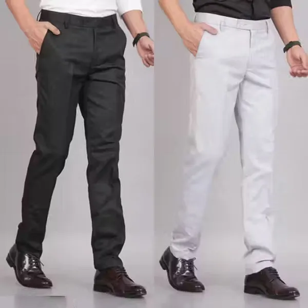 BRDFASHION_Comfort_Fit_Men_Black,_Grey_Trousers_()
