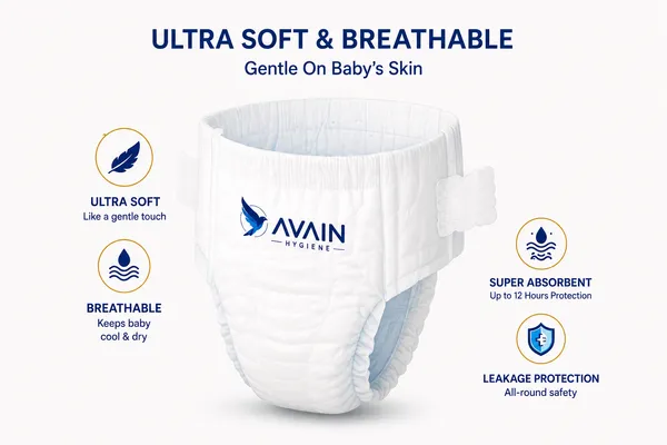 White_Disposable_Adjustable_Baby_Diapers
