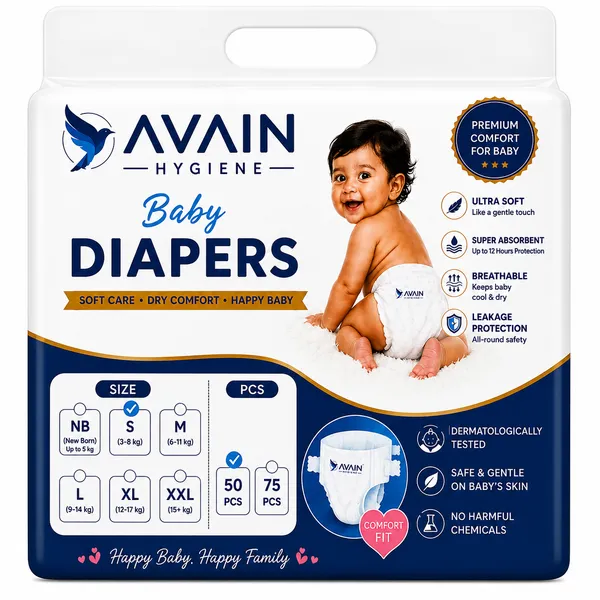 White_Soft_Stretch_Fit_S_Size_Baby_Diaper_Pants_For_Babies