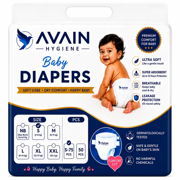White_Disposable_Adjustable_Baby_Diapers