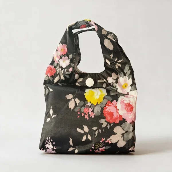 Black_Black_Fabric_Floral_Print_Tote_Bag_For_Women