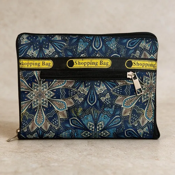 Blue_Printed_Zipper_Pouch_For_Women