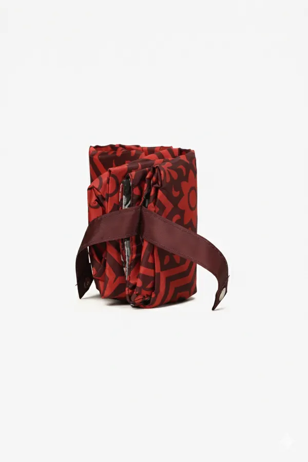 Red_Printed_Zipper_Pouch_For_Women