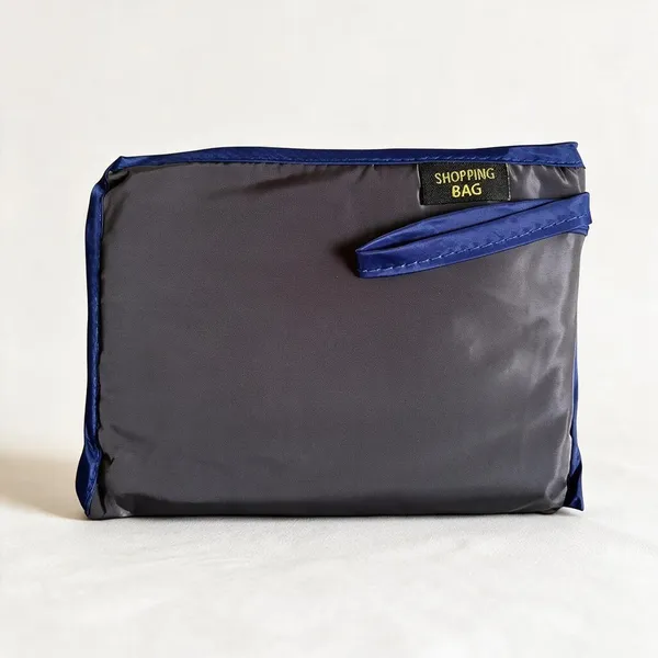 Grey_And_Blue_Plain_Zipper_Pouch_For_Women