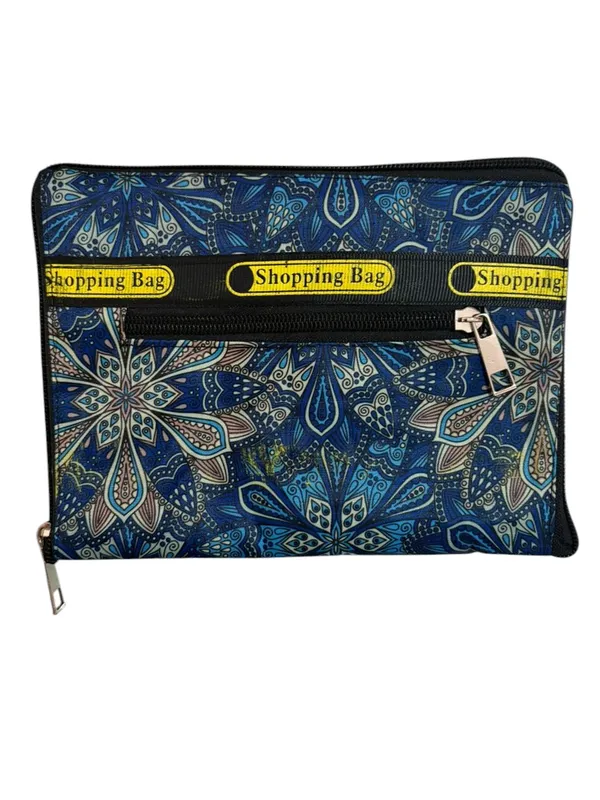 Blue_Printed_Zipper_Pouch_For_Women