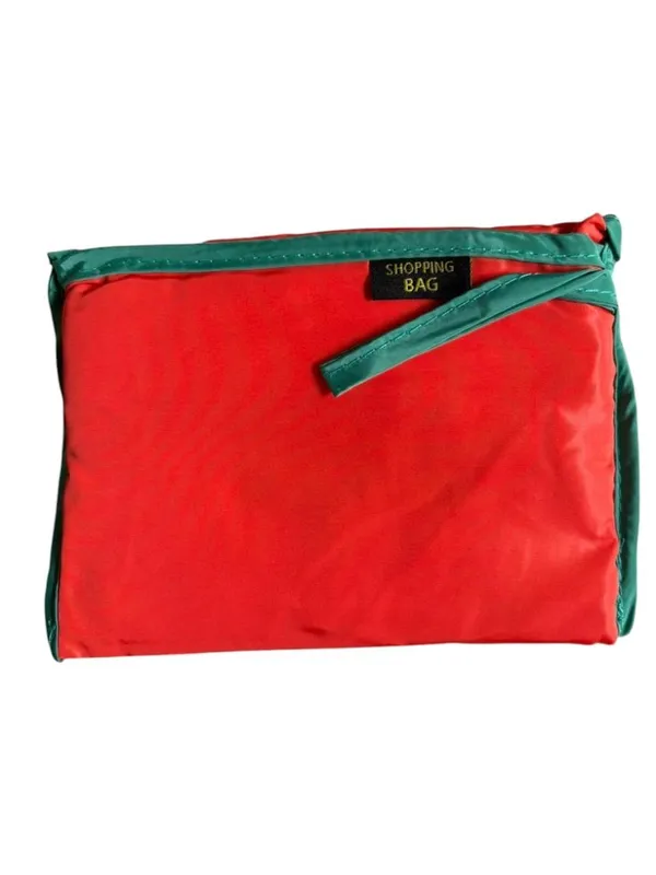 Red_And_Green_Plain_Zipper_Pouch_For_Women