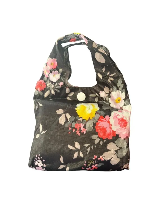 Black_Black_Fabric_Floral_Print_Tote_Bag_For_Women