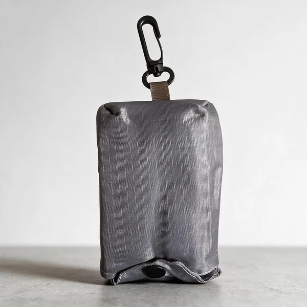 Grey_Plain_Zipper_Pouch_For_Women