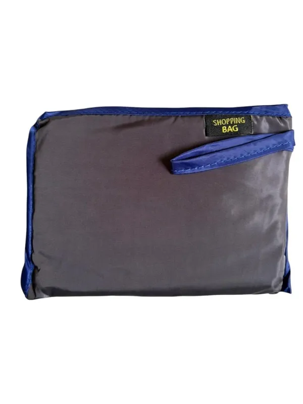 Grey_And_Blue_Plain_Zipper_Pouch_For_Women