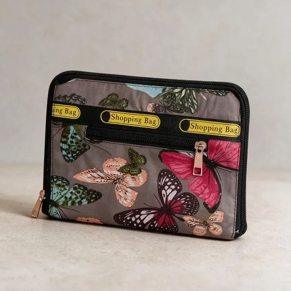 Grey_Printed_Zipper_Pouch_For_Women