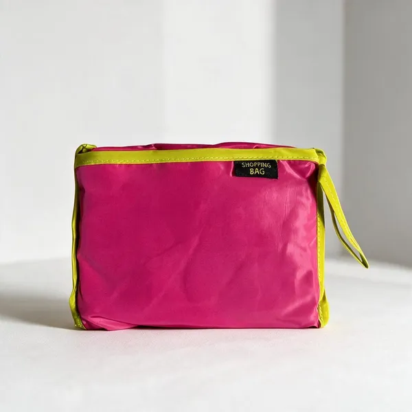 Pink_Plain_Zipper_Pouch_For_Women