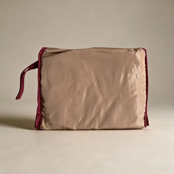 Beige_Plain_Zipper_Pouch_For_Women