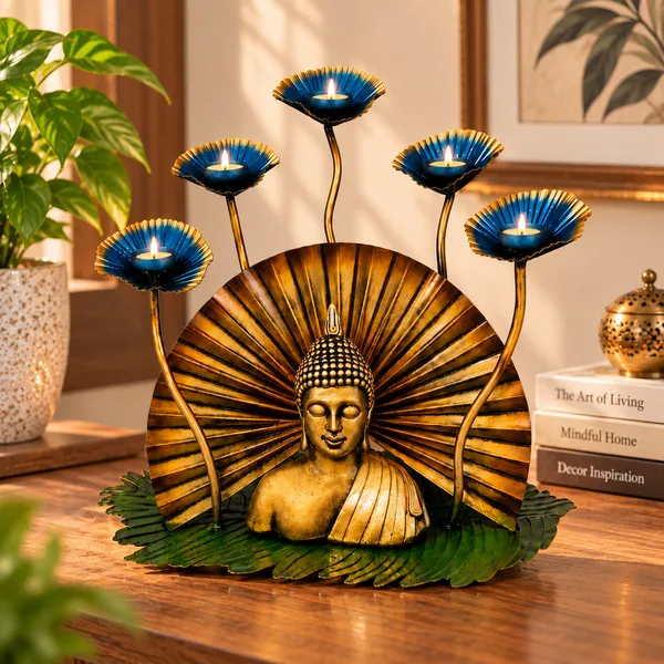 Gold_Metal_Candle_Holder_For_Home_Decor,_Pooja