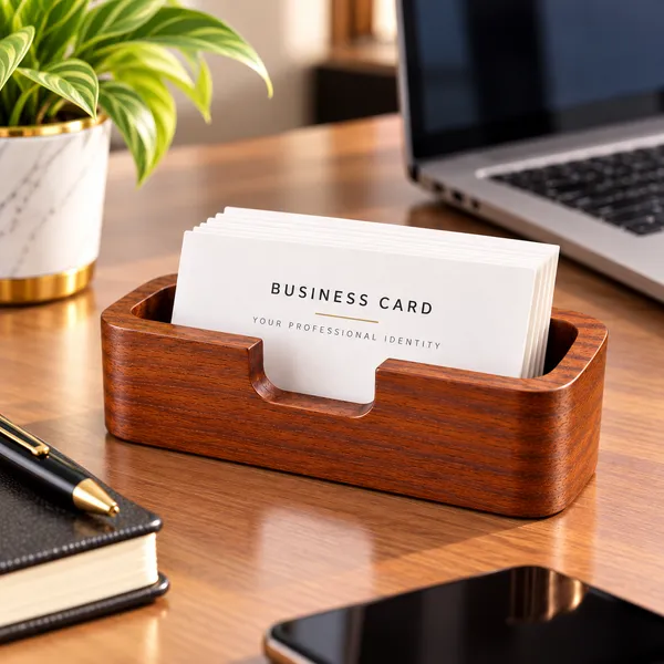 Brown_Wood_Card_Holder_For_Office,_Desk