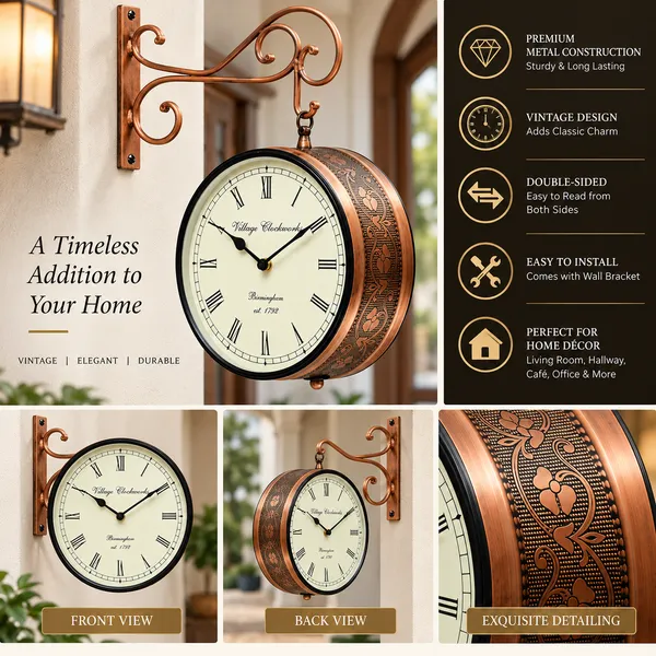 Brown_Metal_Wall_Clock_For_Home,_Office