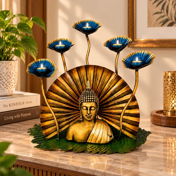 Gold_Metal_Candle_Holder_For_Home_Decor,_Pooja