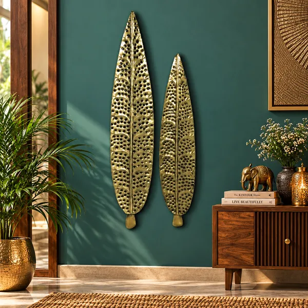 Metal_Contemporary_Textured_Leaf_Wall_Decor