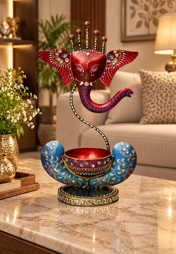 Metal_Traditional_Ganesha_Decorative_Diya_Lamp