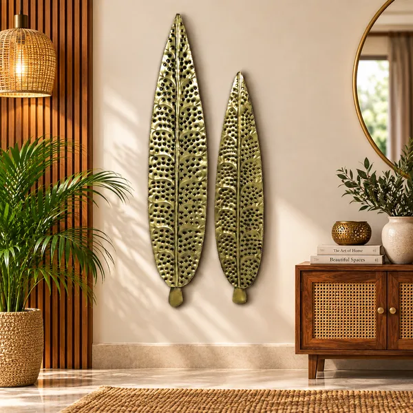 Metal_Contemporary_Textured_Leaf_Wall_Decor