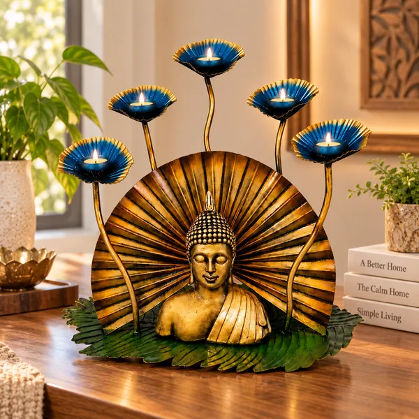 Gold_Metal_Candle_Holder_For_Home_Decor,_Pooja