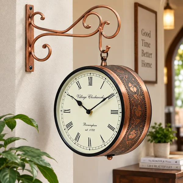 Brown_Metal_Wall_Clock_For_Home,_Office