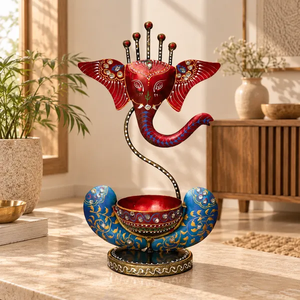 Metal_Traditional_Ganesha_Decorative_Diya_Lamp