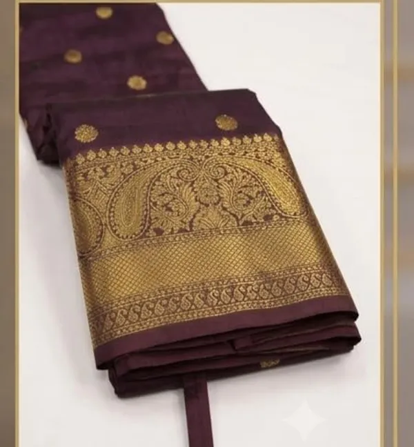 Maroon_Semi_Katan_Soft_Silk_Saree_Daily_Wear_For_Women