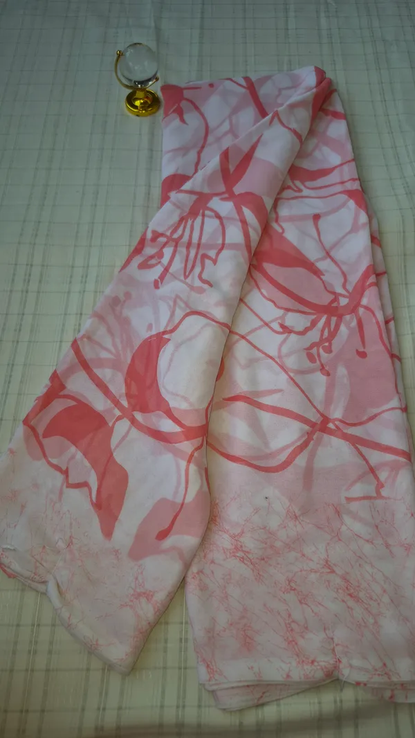 White_And_Red_Georgette_Saree_Daily_Wear_For_Women