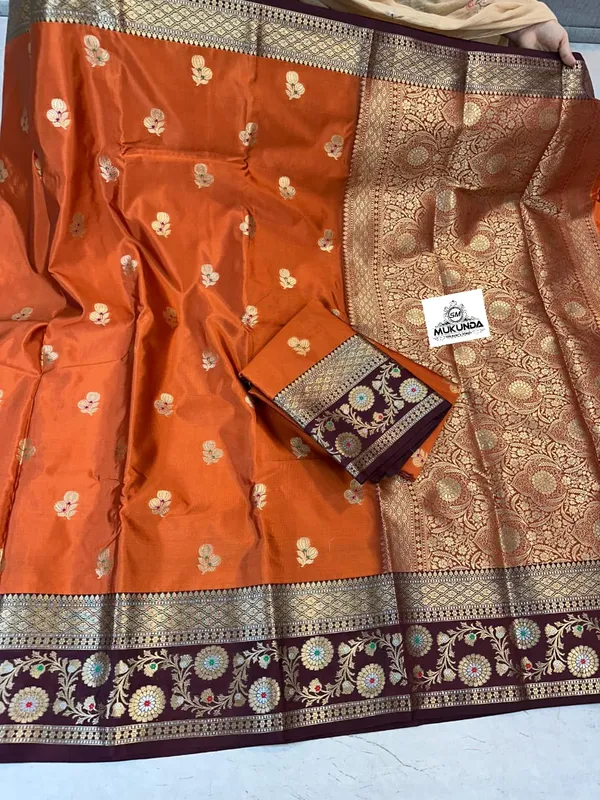 Orange_Semi_Katan_Soft_Silk_Saree_Daily_Wear_For_Women