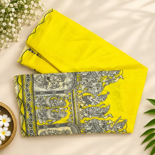 Multicolor_Lenin_Cotton_Saree_Saree_Daily_Wear_For_Women