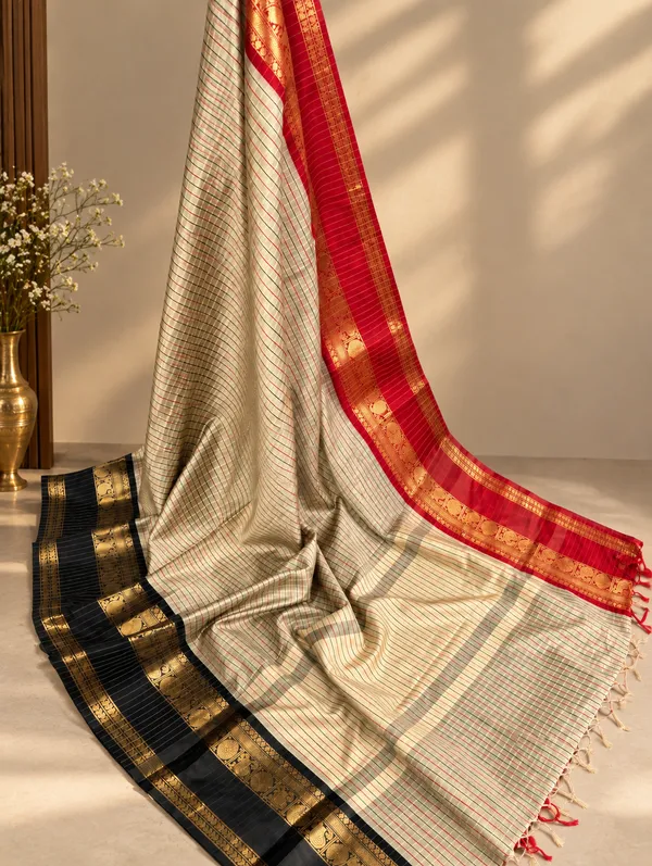 Banarasi_ganga_jamuna_cheks_design_soft_&_lightweight_saree