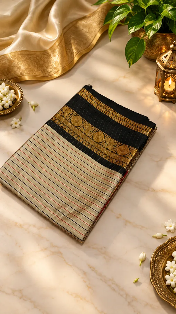 Banarasi_ganga_jamuna_cheks_design_soft_&_lightweight_saree
