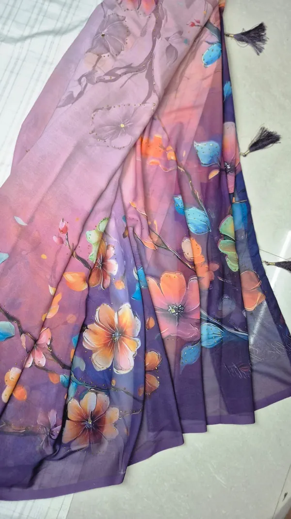 Purple_Crepe__Saree_Daily_Wear_For_Women