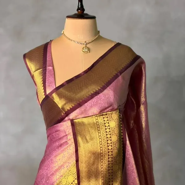 Pink_Semi_Katan_Soft_Silk_Saree_Daily_Wear_For_Women