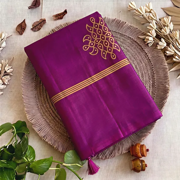 Deep_Purple_And_Gold_Semi_Chennai_Soft_Silk_Saree_Daily_Wear_For_Women
