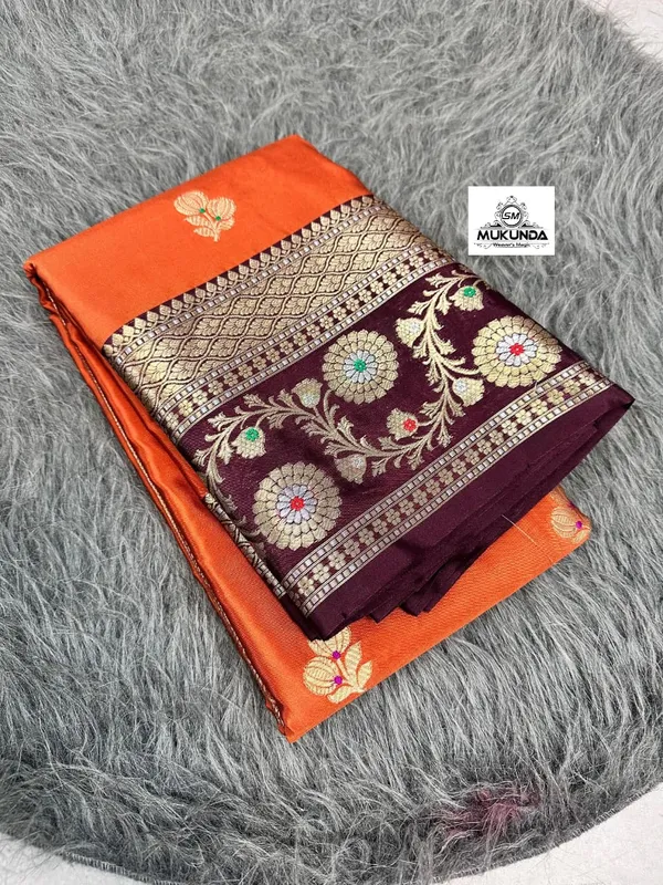 Orange_Semi_Katan_Soft_Silk_Saree_Daily_Wear_For_Women