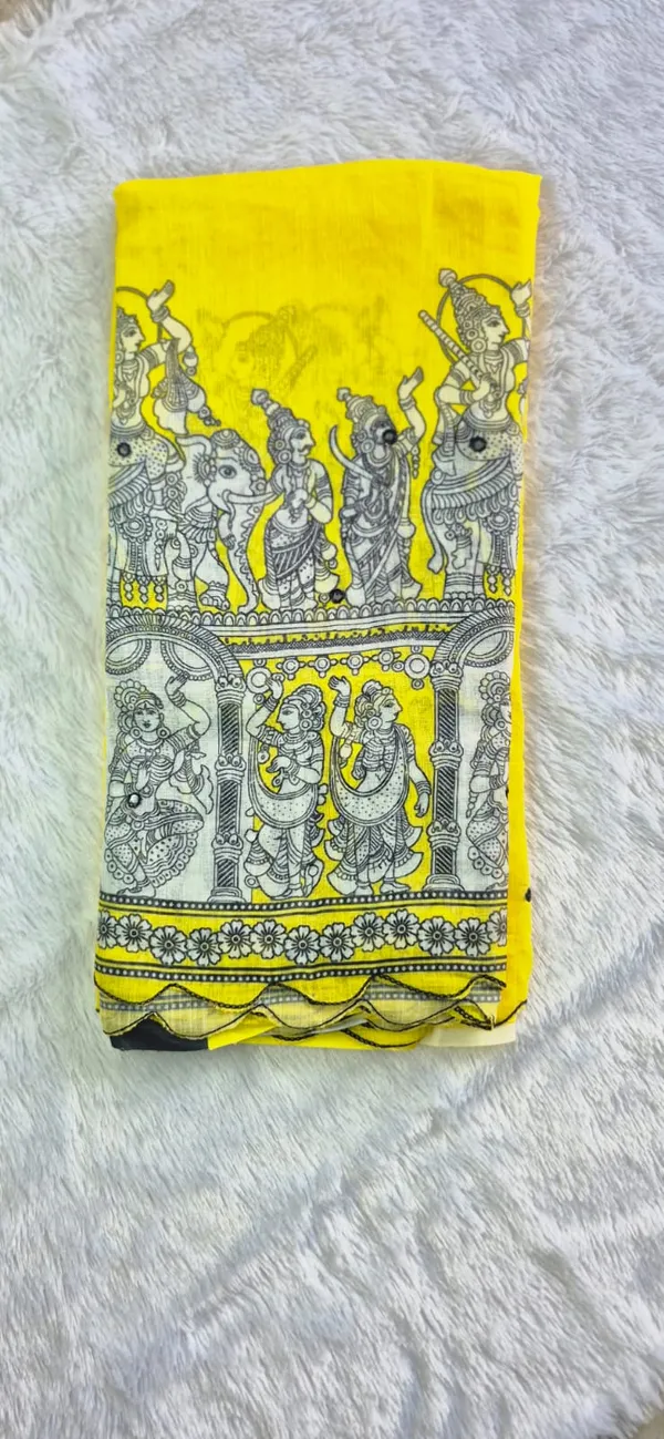 Multicolor_Lenin_Cotton_Saree_Saree_Daily_Wear_For_Women
